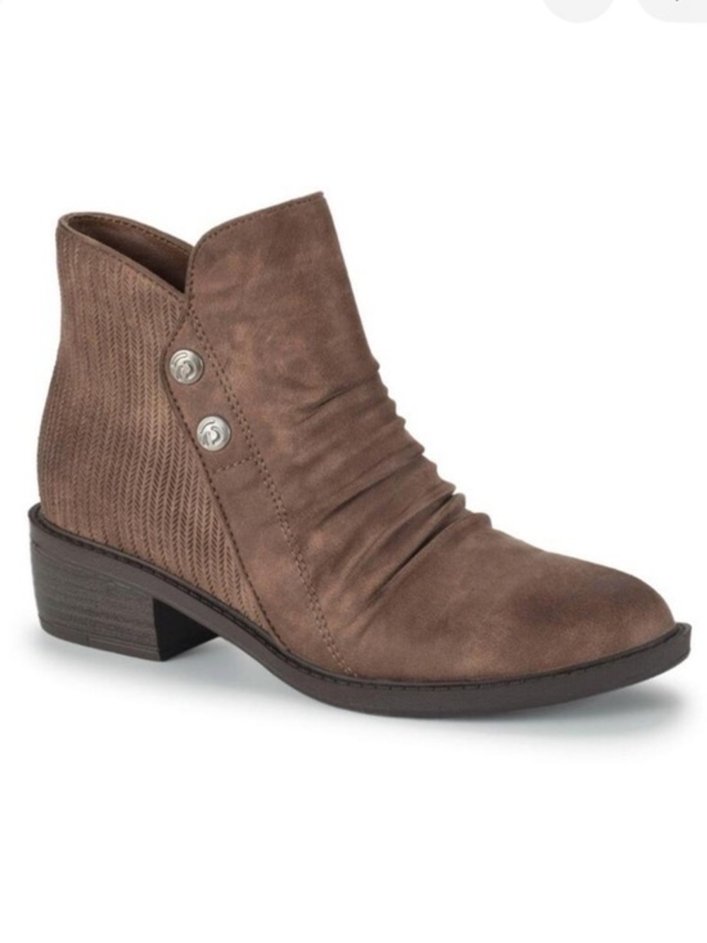 Baretraps Steve Womens Brown Faux Leather Round Toe Ankle Boots size 10